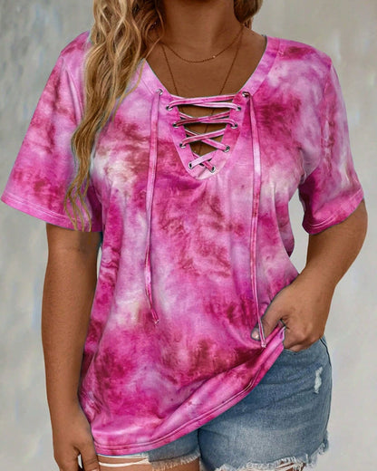 Bluse Tie-Dye Print