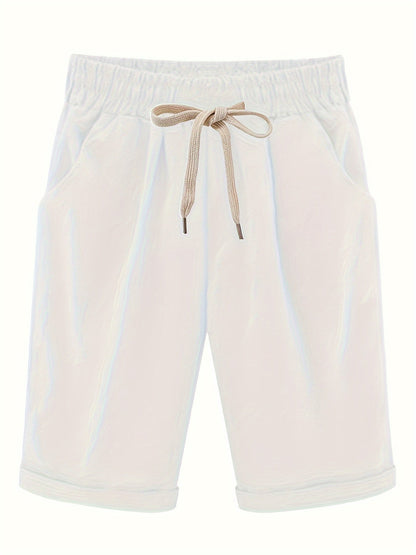 Pink drawstring bermuda shorts - Emma