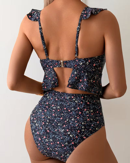 Bikini Klein Blumig Rüsche