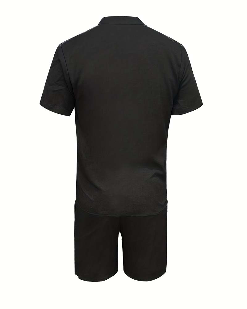 Herren Set Kurzarmhemd Und Shorts