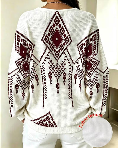 Sweatshirt Bohemian Print Lässig