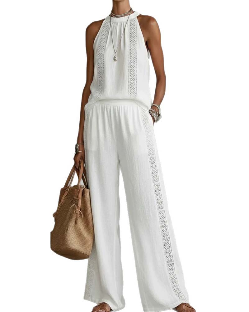 Zweiteiliger Set Hollow Out Halter