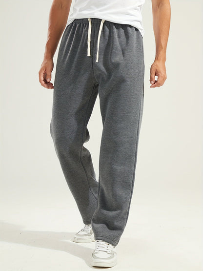 Black sweatpants with drawstring and wide cut - Tom