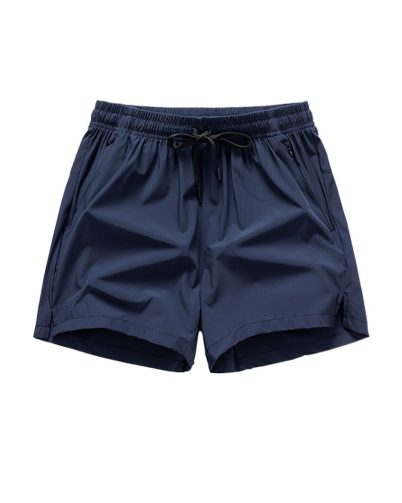 Shorts Männer Elastischer Bund Tasche Schnelltrocknend Eis-Seide Sport