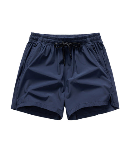 Shorts Männer Elastischer Bund Tasche Schnelltrocknend Eis-Seide Sport