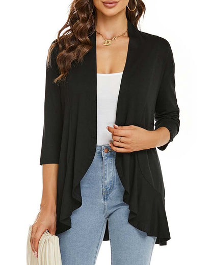 Damen Cardigan Lässig Leichtgewicht Offene Vorderseite