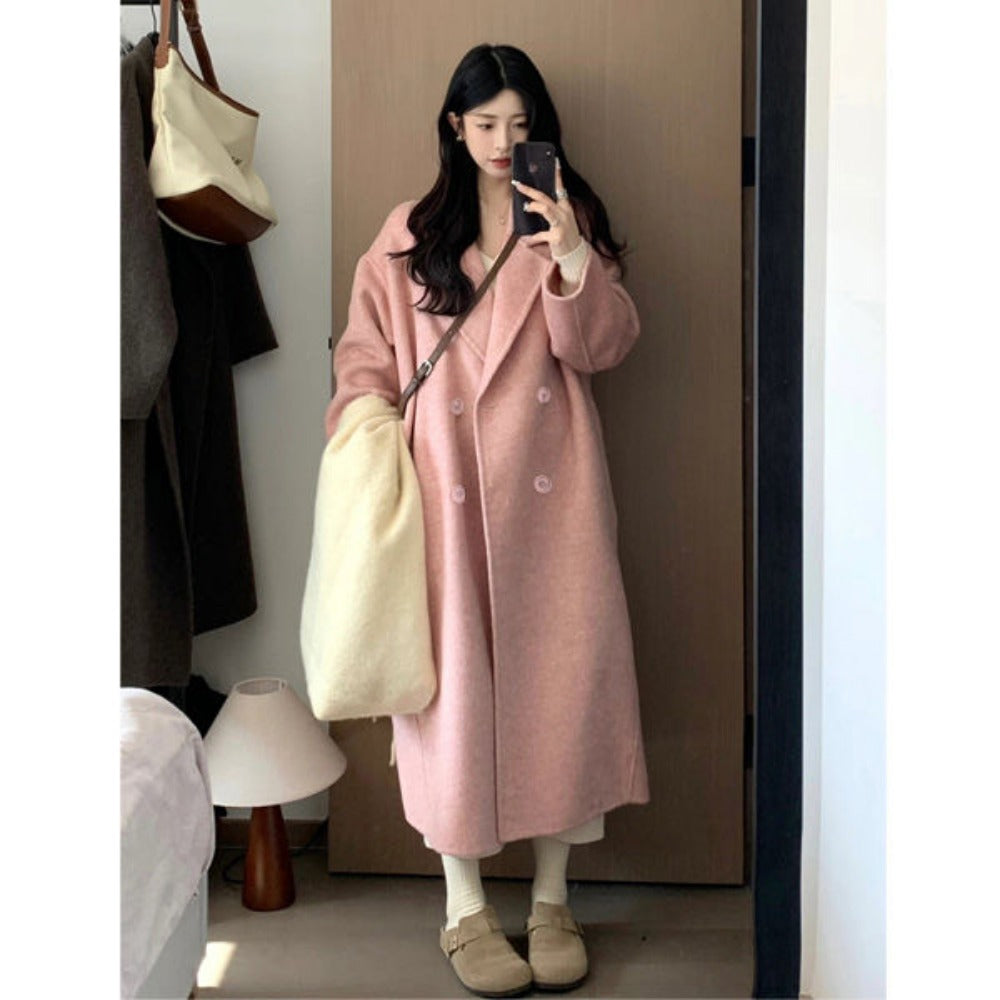 Double Breasted Long Overcoat for Women - Camilla