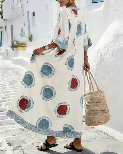 Kleid Pünktchen Druck Locker