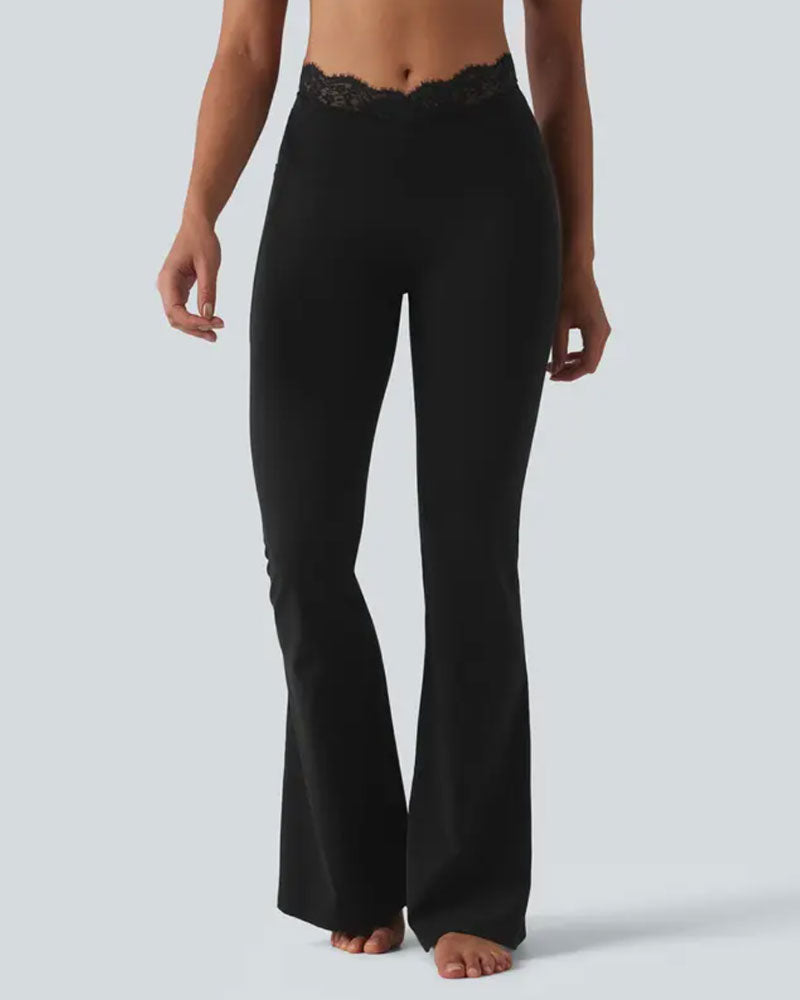 Hose Spitze Taille Leicht Ausgestellt Yoga
