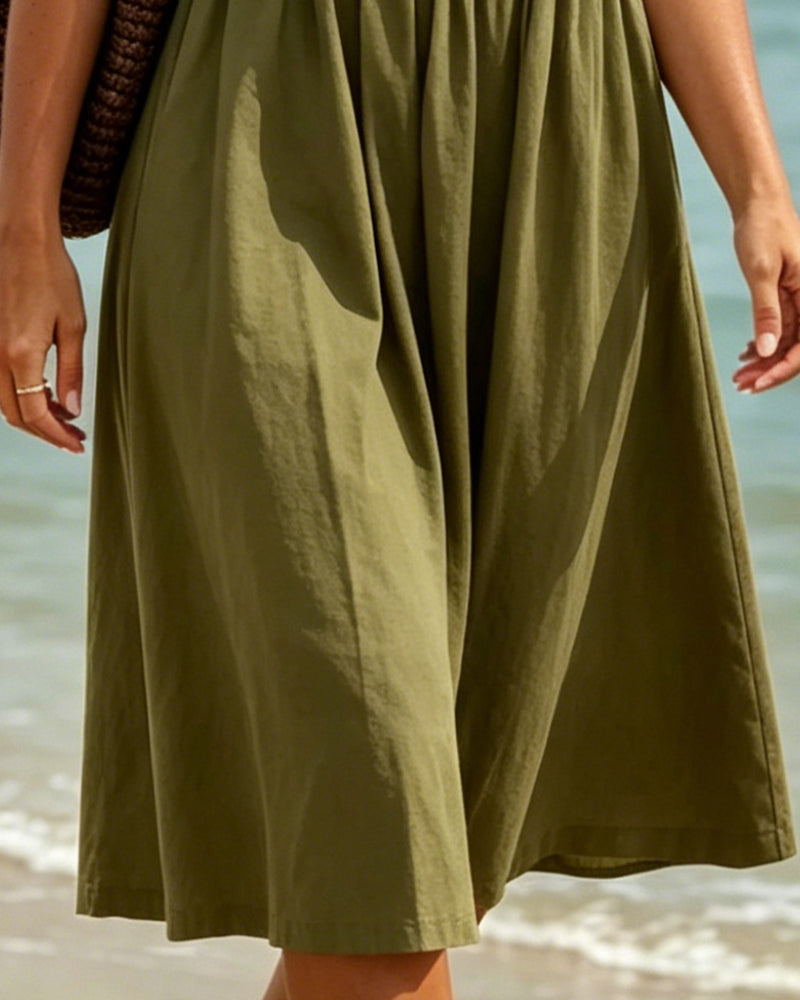 Kleid Mit Kragen Kurzarm Taillenbetonend