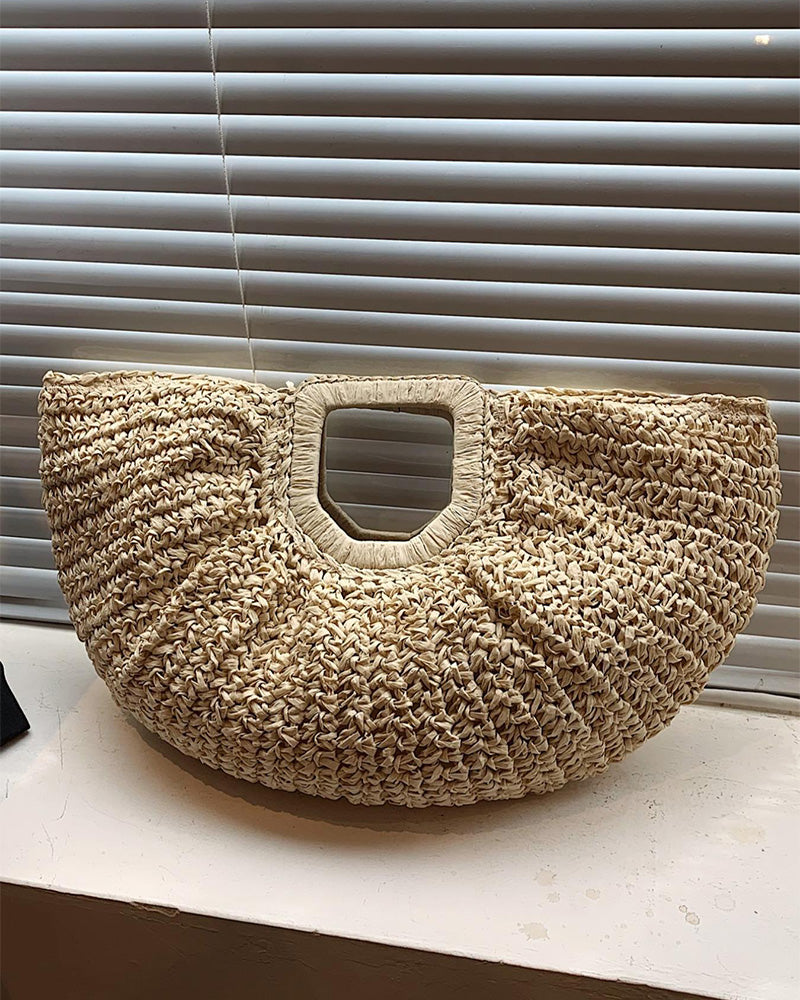 Tasche mondförmig Stroh