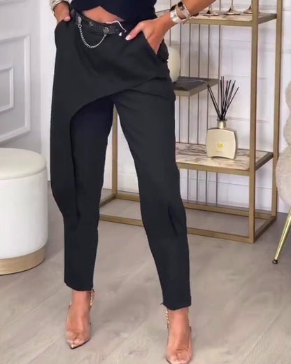 Hose Wickel-Stil Kleiner Fuß Lässig