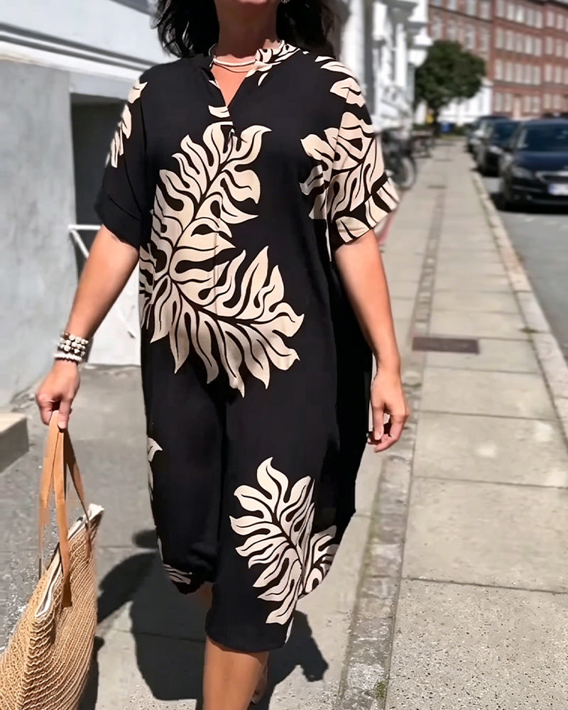 Kleid Botanischer Druck Shift