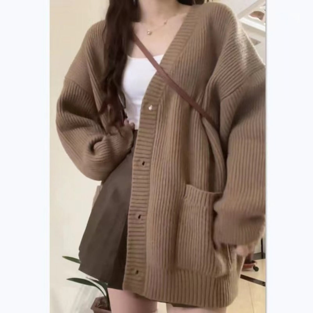 Cardigan boutonné en tricot pour femme - Luisa 