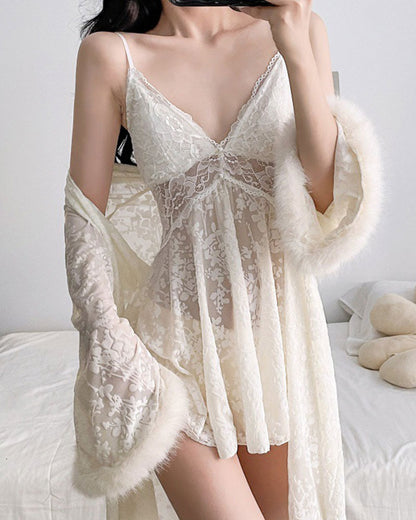 Schlafkleid Sexy Träger Brustauflagen