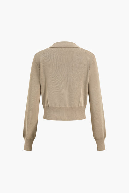 Einfarbiges Vintage Crop Top mit Knopfleiste und Maxirock Set