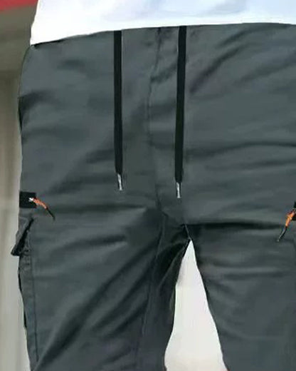 Herren Hose Gummibündchen Einfarbig Entspannt