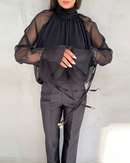 Bluse Mesh Verbindung Elegant