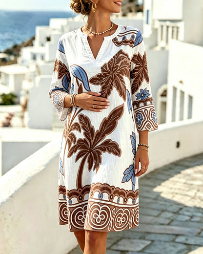 Kleid V-Ausschnitt Bohemian