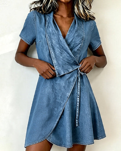 Kleid Designer Denim Kurz