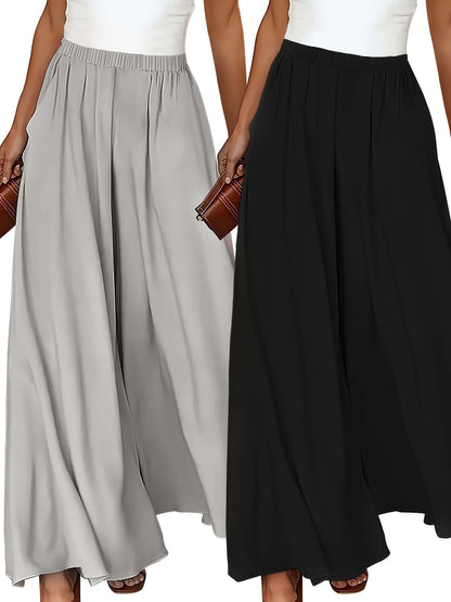 Black wide trousers - Nora