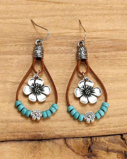 Anhänger-Ohrringe Bohemian Style Bunt Vintage Perlen