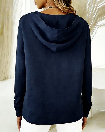 Top V-Ausschnitt einfarbig elegant