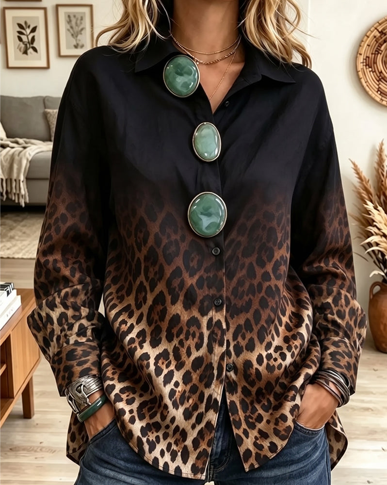 Hemd Verlauf Leopard Revers