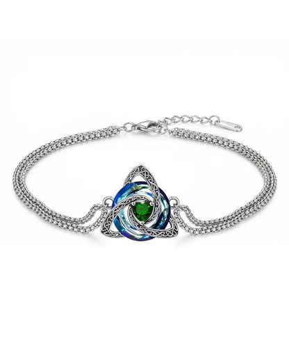 Armband Geburtsstein Dreifachknoten