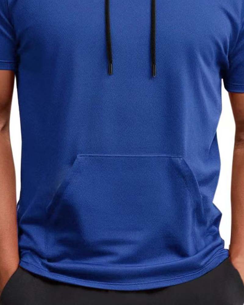 T-Shirt Kapuze Schnell Trocknen Kurzarm