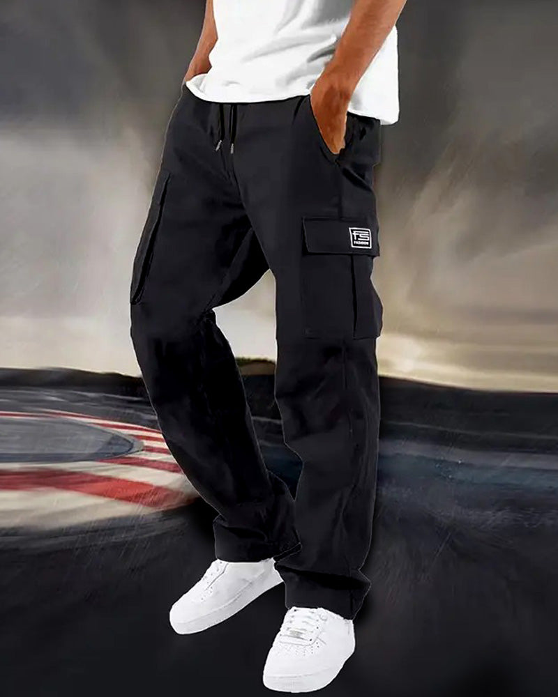 Herren Hose Multitasche Cargo Gerades Bein