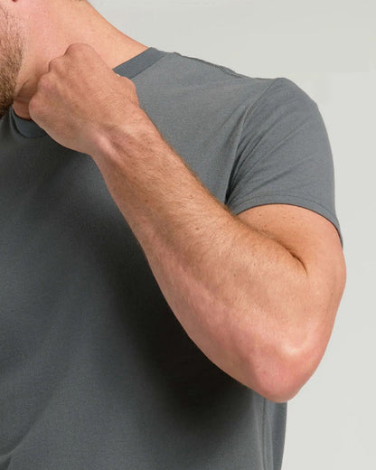Top Herren Unifarben Kurzarm
