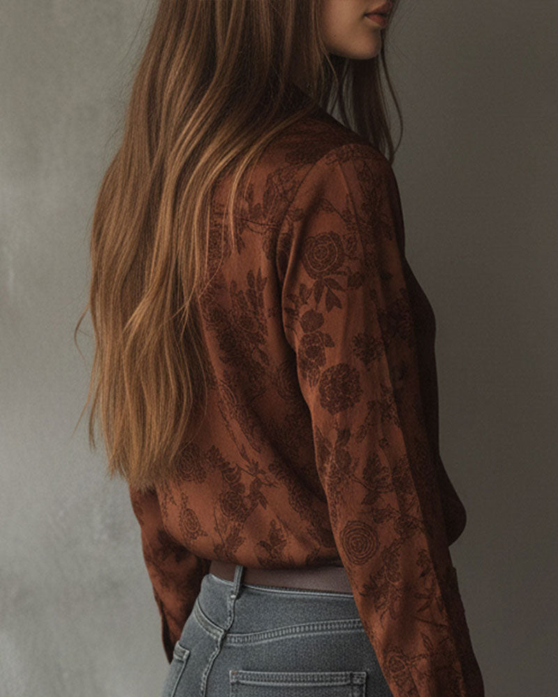 Hemd Retro Blume