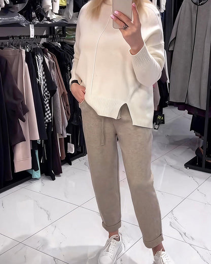 Hose Schnürung Gestrickt Gekürzt