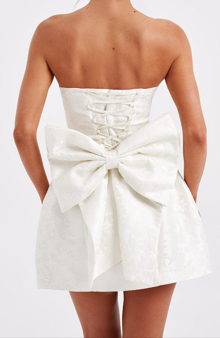 Robe mini Honora – Ivoire