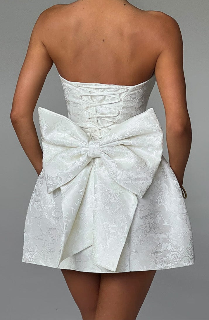 Robe mini Honora – Ivoire