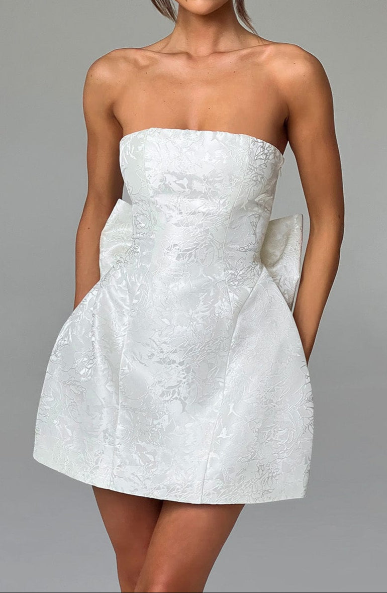 Robe mini Honora – Ivoire