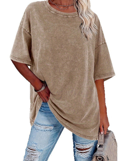 T-Shirt Loose Fit Lässig Kurzarm