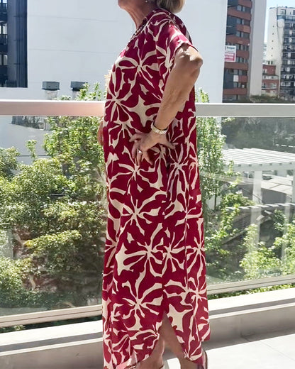Kleid stilvoll kurzärmlig bedruckt
