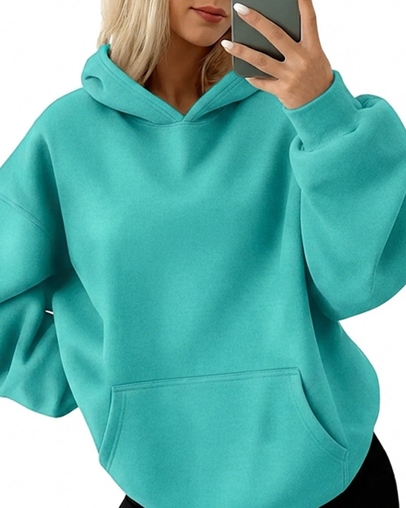 Hoodie Mit Kapuze Tasche Uni Locker
