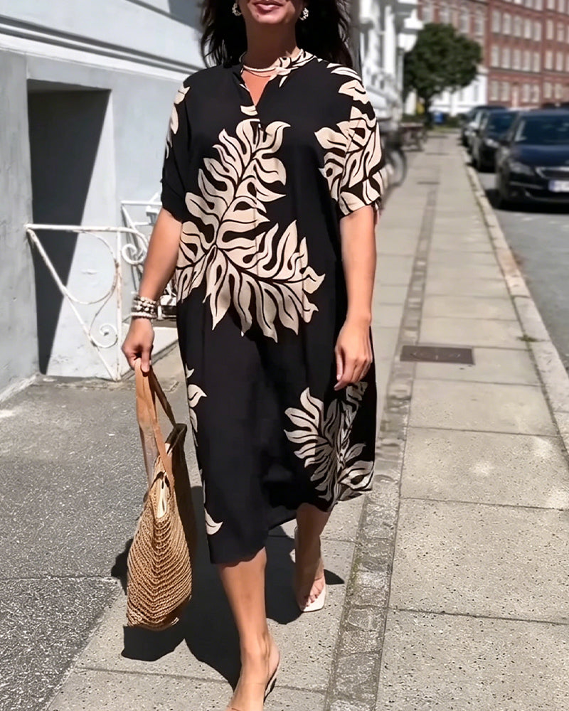 Kleid Botanischer Druck Shift
