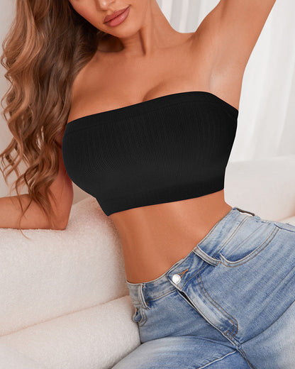 Dessous Trägerlos Einfarbig Bandeau