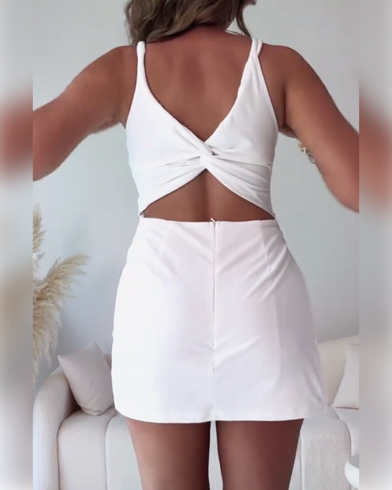 Kleid quadratischer Ausschnitt slim-fit Tennis