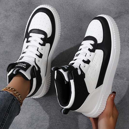 Black and white high-top sneakers - Sara