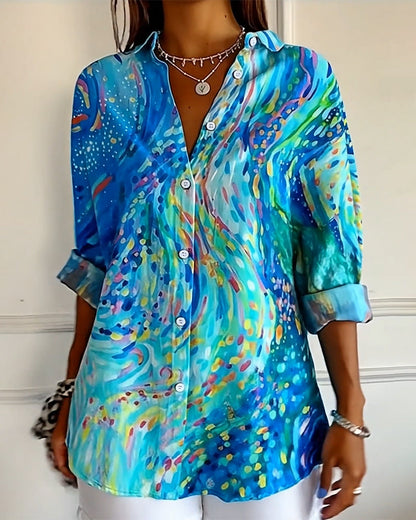 Hemd Farbverlauf Button-Down bedruckt