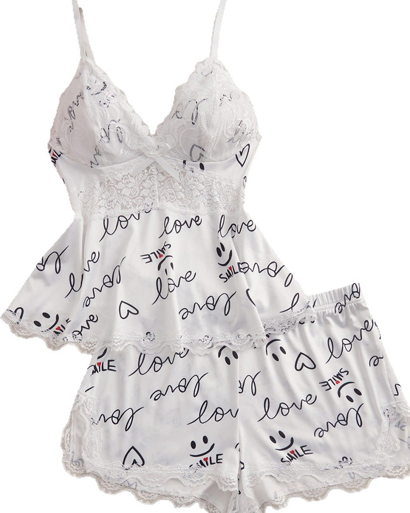 Set Spitze Patchwork Sexy Pyjamav