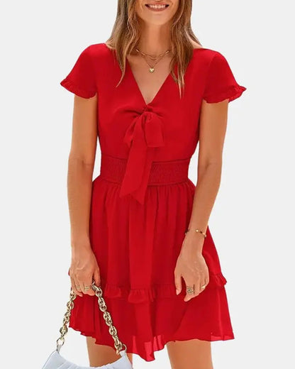Kleid Schärpe Binden Taille A-Linie