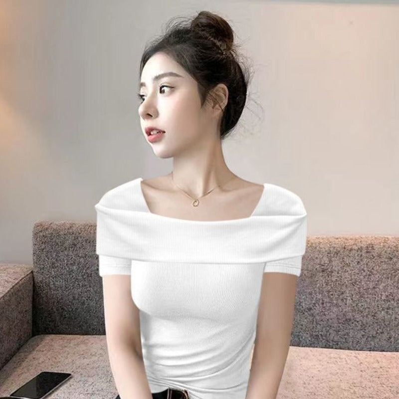 Off Shoulder Short Sleeve Top for Women - Alessia