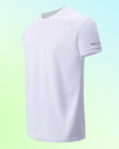 Herren T-Shirt Einfarbig Kurzarm Sportlich