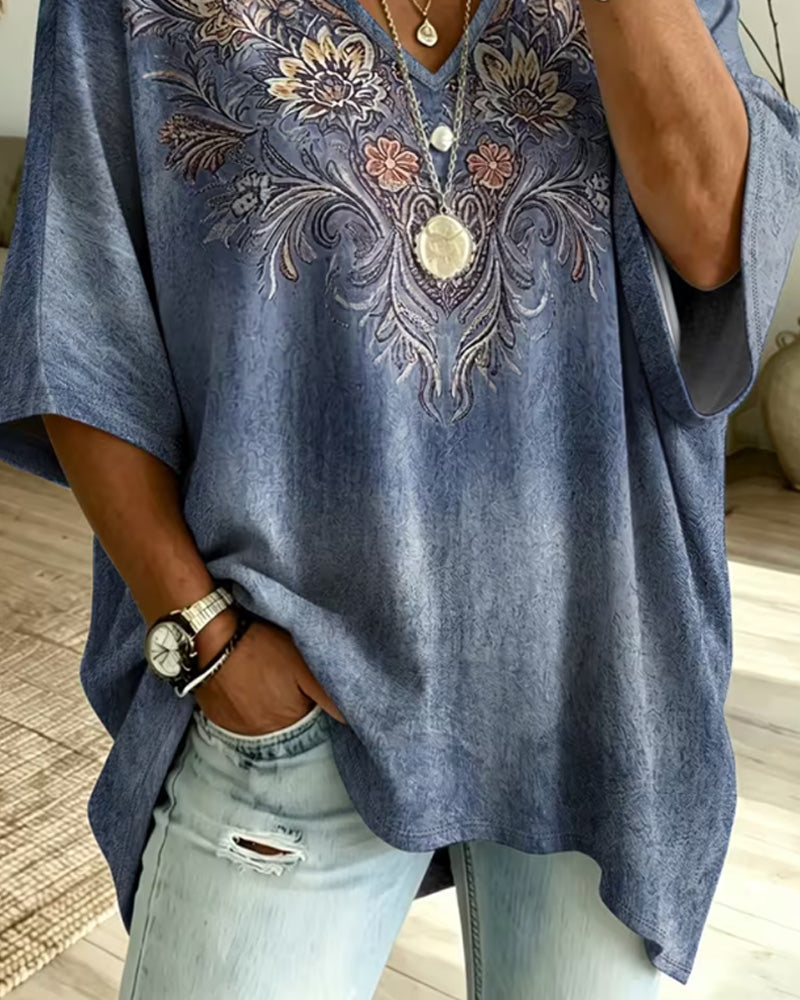 Bluse V-Ausschnitt Lässig Trendy